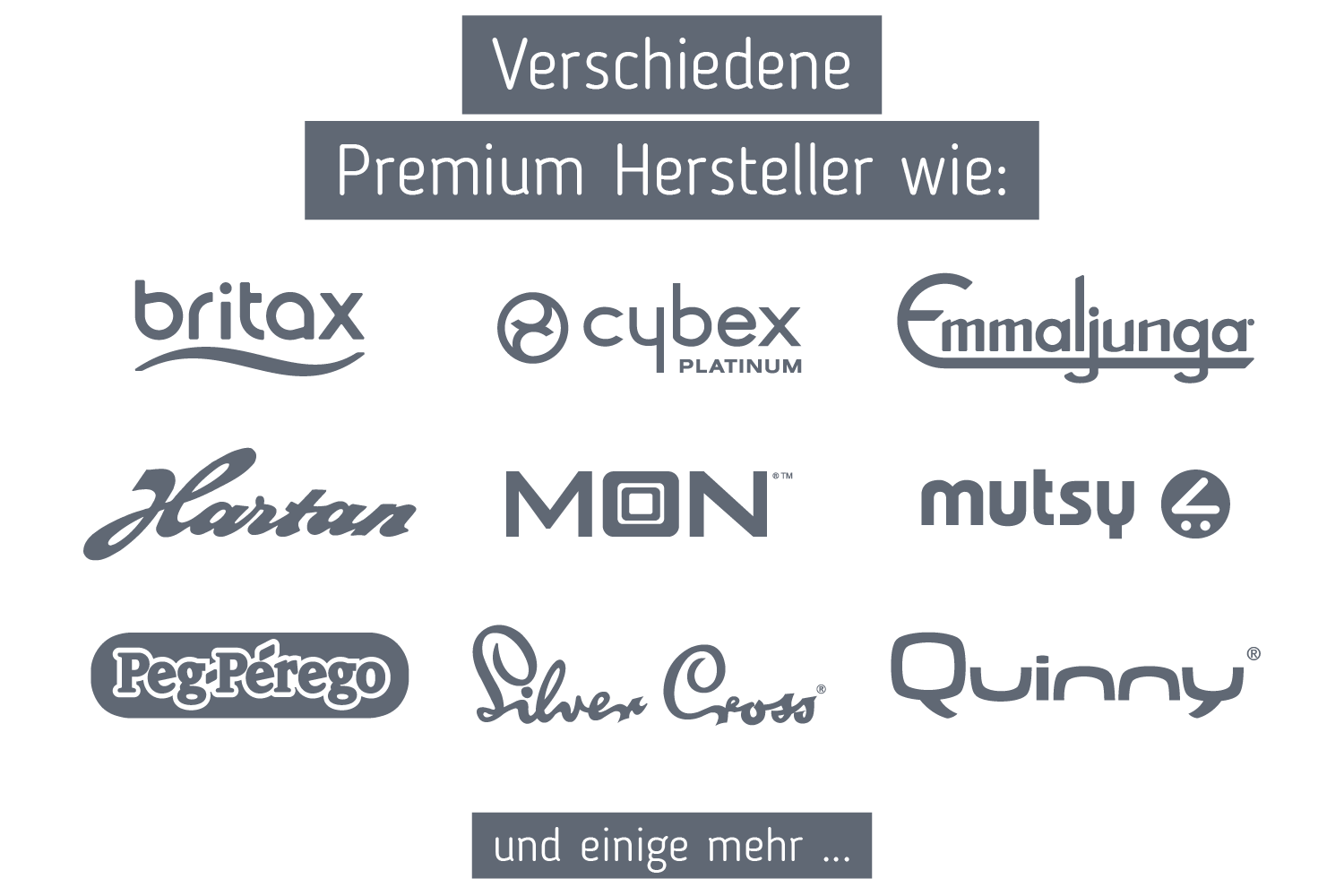 verschiedene Herstellerlogos die das Portfolio von princess aufzeigen