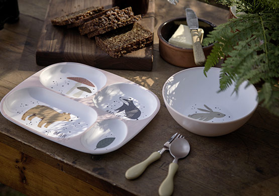 Geschirrset für Kinder von Sebra